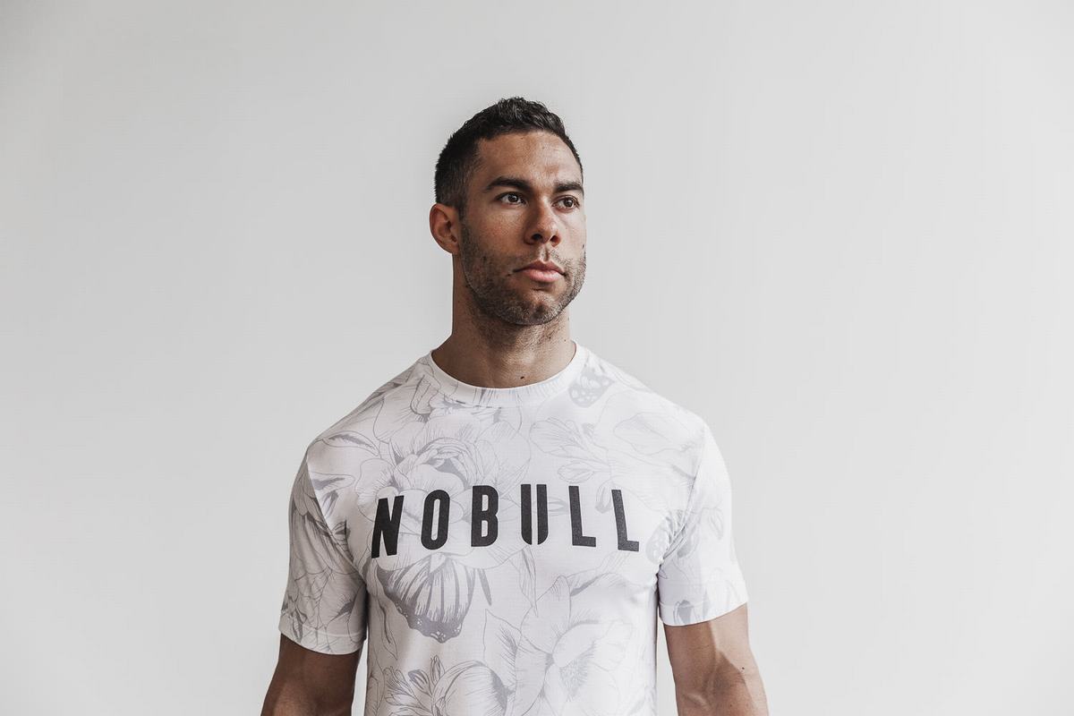 Nobull Men\'s T Shirts Grey | Australia (SW5038)